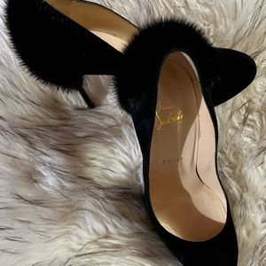Christian Louboutin Achilda mink fur pumps 38